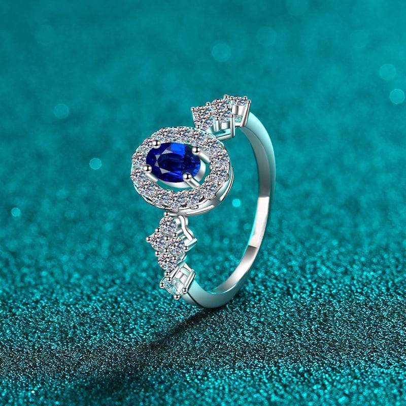 925 Sterling Silver Moissanite Ring - Trendsi - Flyclothing LLC