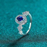 925 Sterling Silver Moissanite Ring - Trendsi - Flyclothing LLC