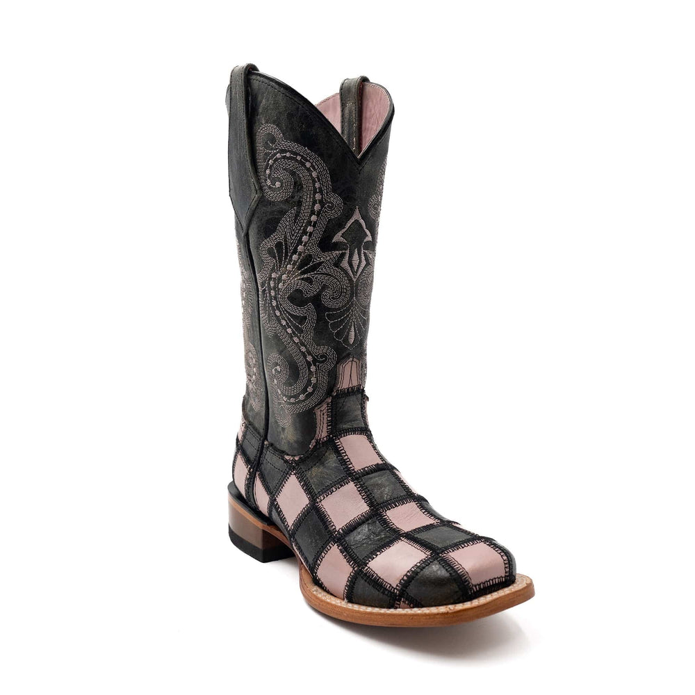 Ferrini Black Patchwork Womens Boot