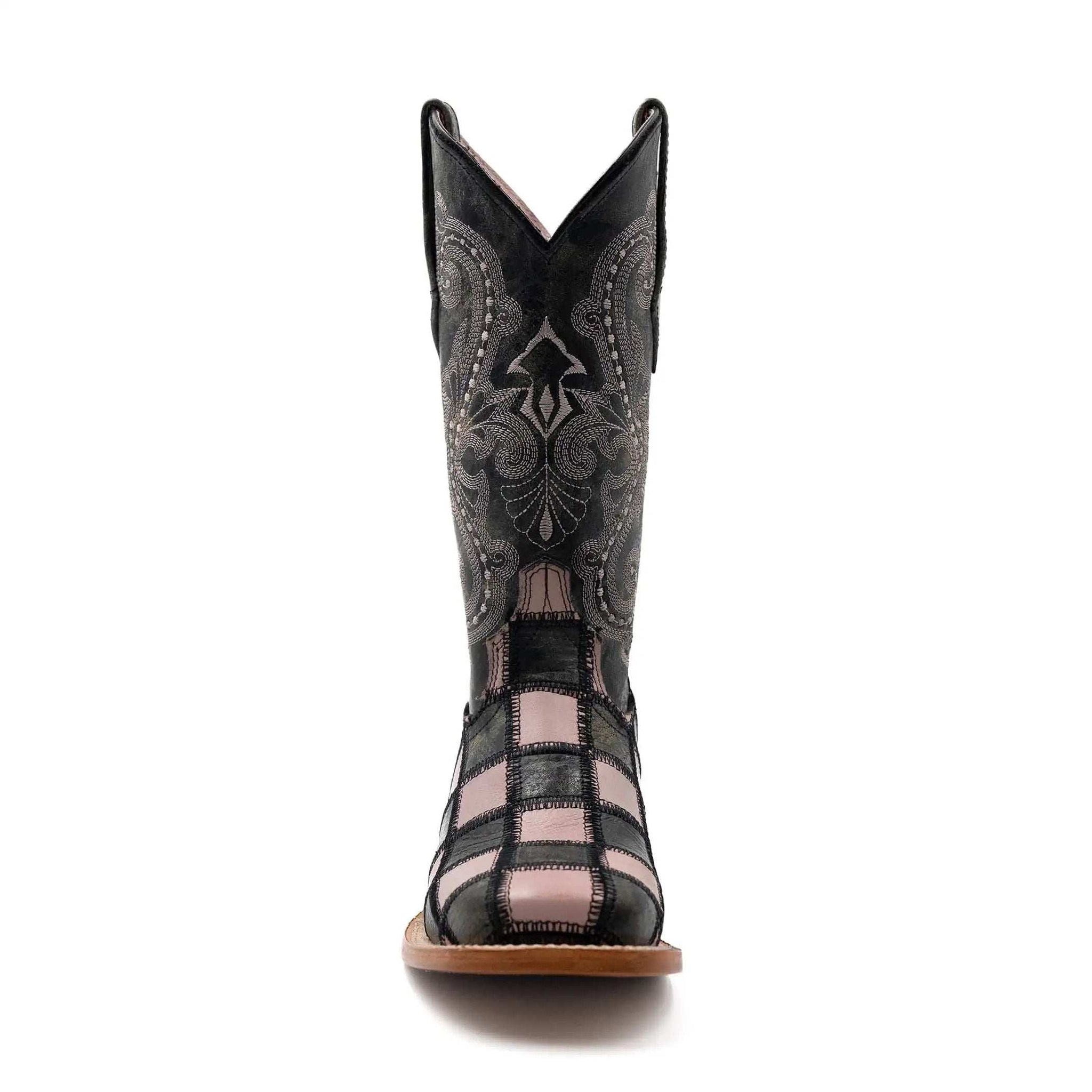 Ferrini Black Patchwork Womens Boot - Ferrini USA Inc. - Flyclothing LLC