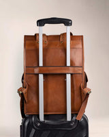 Vintage Leather Backpack Rucksack - Classy Leather Bags - Flyclothing LLC