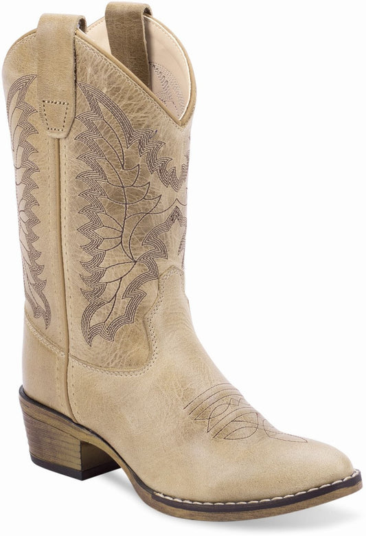 Old West Cactus Ivory Children's Western Boots - Old West