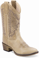 Old West Cactus Ivory Children's Western Boots - Old West