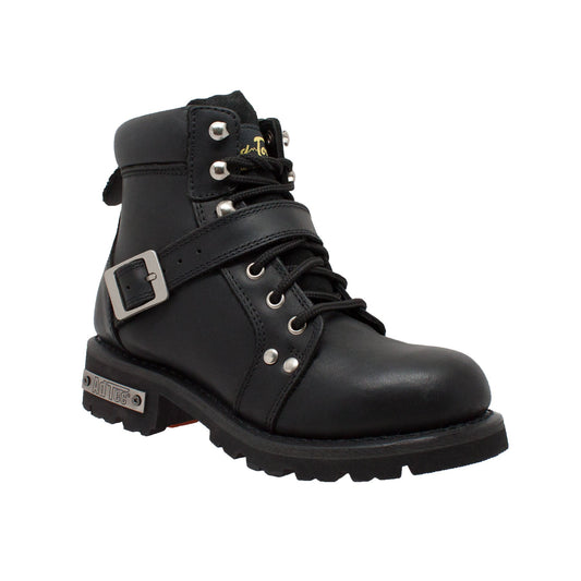 RideTecs Women's 6" Lace Zipper Boot Black