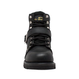 Bota con cremallera y cordones de 6" para mujer de RideTecs, color negro