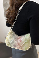 Fringe Star Print Shoulder Bag - Trendsi - Flyclothing LLC