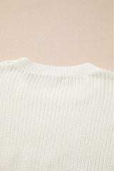 MERRY & BRIGHT Round Neck Sweater - Trendsi - Flyclothing LLC