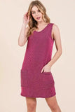 BOMBOM Rib Knit Tank Dress - Trendsi