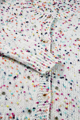 Confetti Button Up Long Sleeve Cardigan - Trendsi - Flyclothing LLC