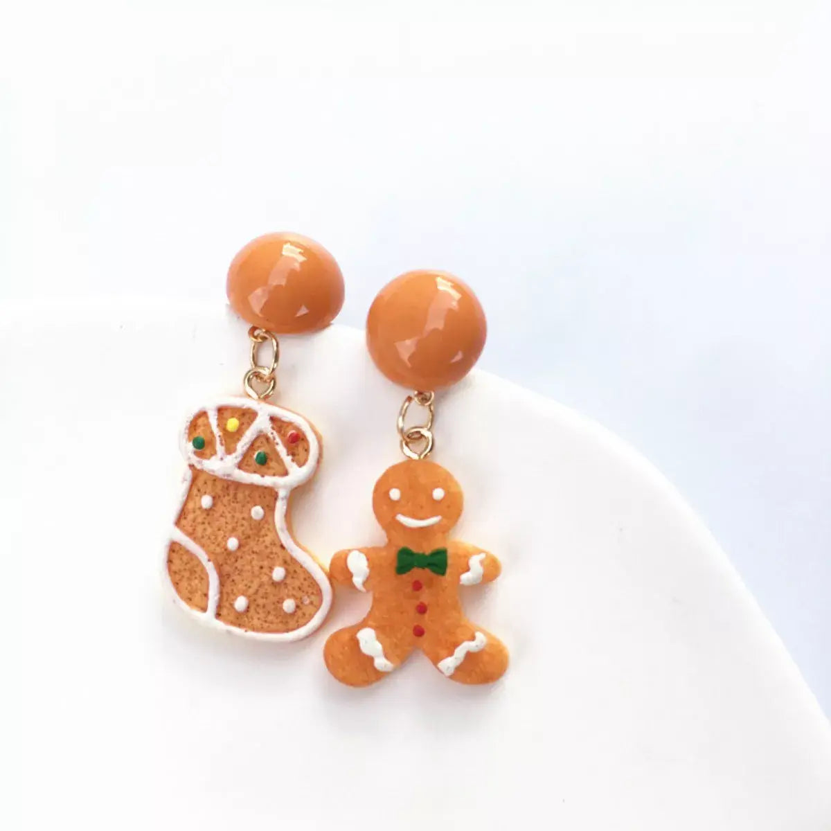 Christmas Gingerbread Man Drop Earrings - Trendsi - Flyclothing LLC
