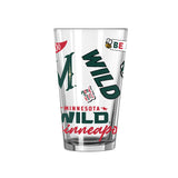 Minnesota Wild 16oz Native Pint Glass - Logo Brands - Flyclothing LLC