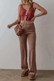 High Waist Pants - Trendsi - Flyclothing LLC