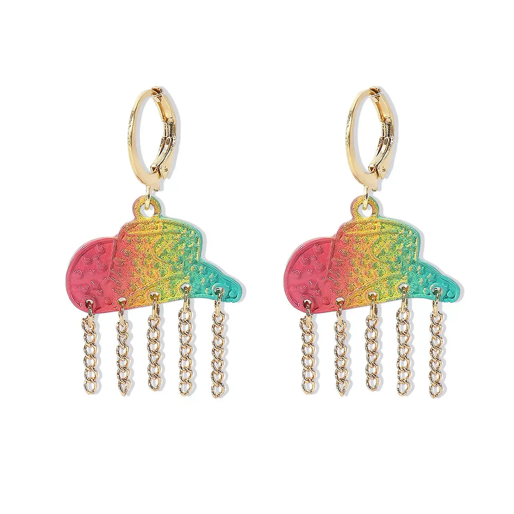 Rainbow Cloud Dangle Earrings - Trendsi - Flyclothing LLC