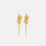 Titanium Steel Chain Shape Earrings - Trendsi - Flyclothing LLC