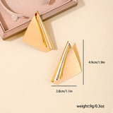 18K Gold-Plated Triangle Earrings - Trendsi - Flyclothing LLC