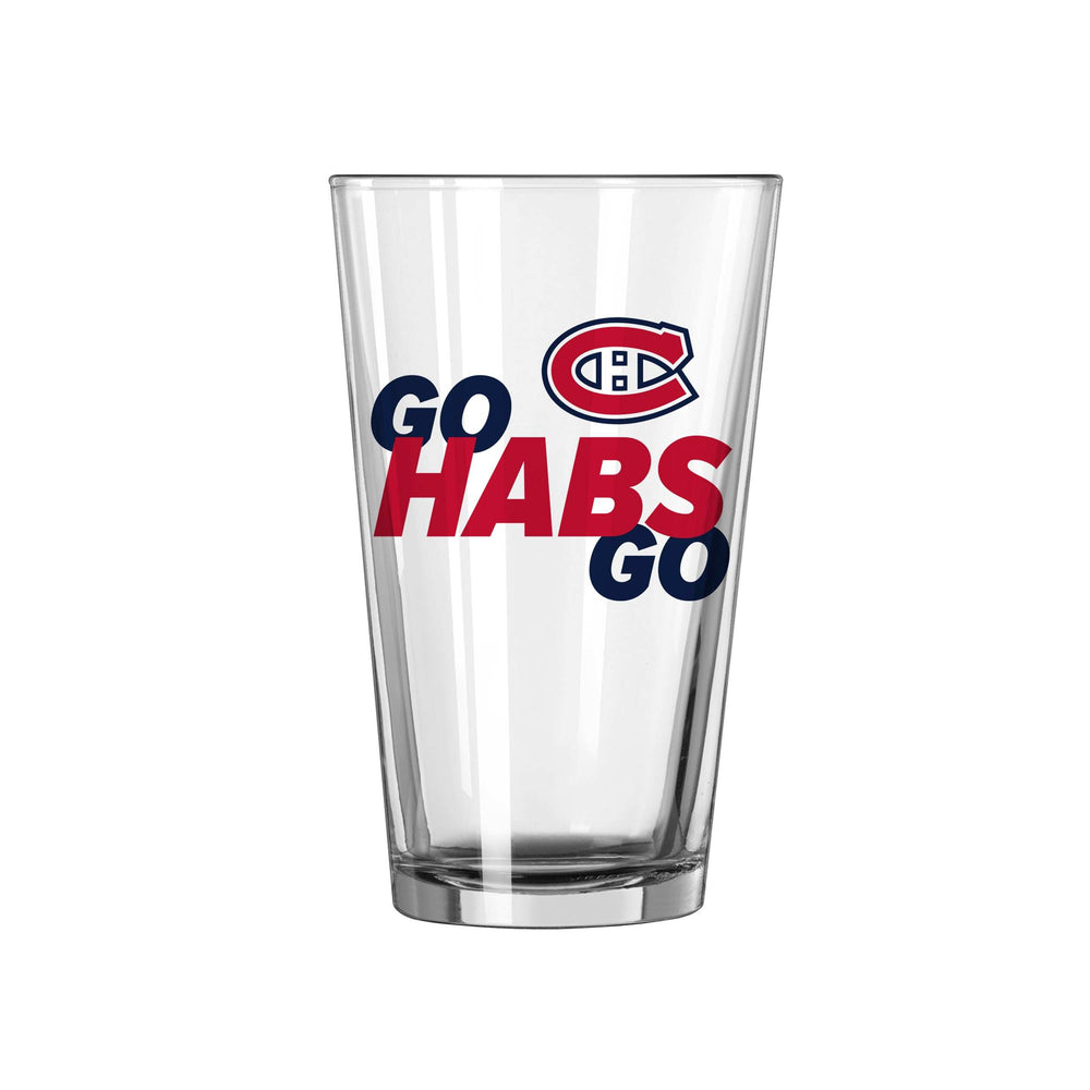 Montreal Canadiens 16oz Slogan Pint Glass - Logo Brands - Flyclothing LLC