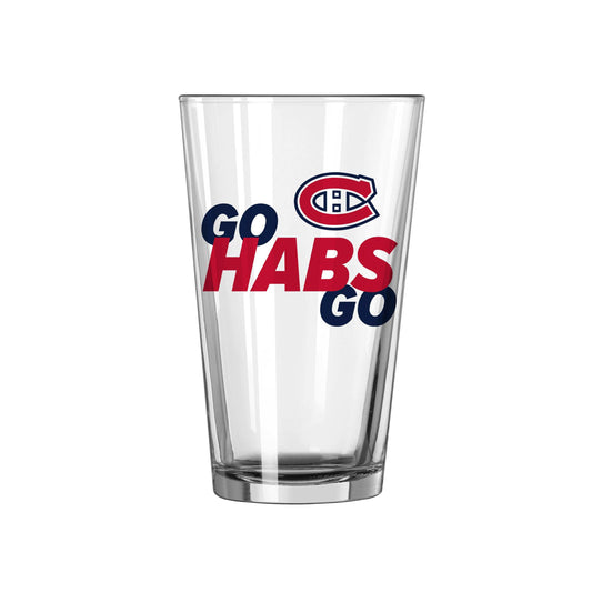 Montreal Canadiens 16oz Slogan Pint Glass - Logo Brands - Flyclothing LLC