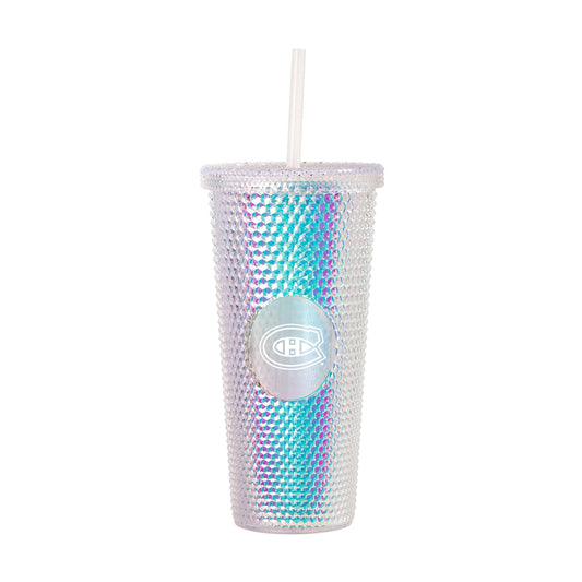 Montreal Canadiens 24oz Iridescent Studded Tumbler - Logo Brands - Flyclothing LLC