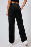 Drawstring Elastic Waist Straight Leg Pants - Trendsi - Flyclothing LLC