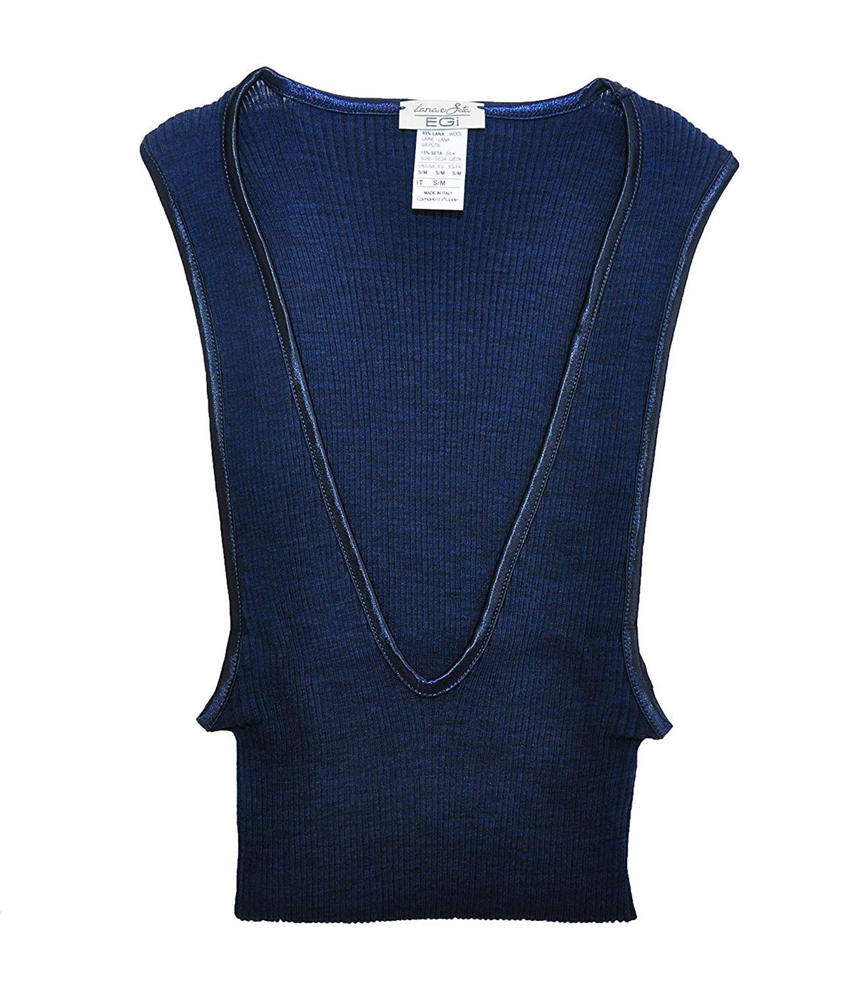 EGI Luxury Wool Silk V-Neck Tank Top. Proudly Made in Italy. - tittimitti - Flyclothing LLC