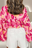 Printed Button Up Long Sleeve Blouse - Trendsi - Flyclothing LLC