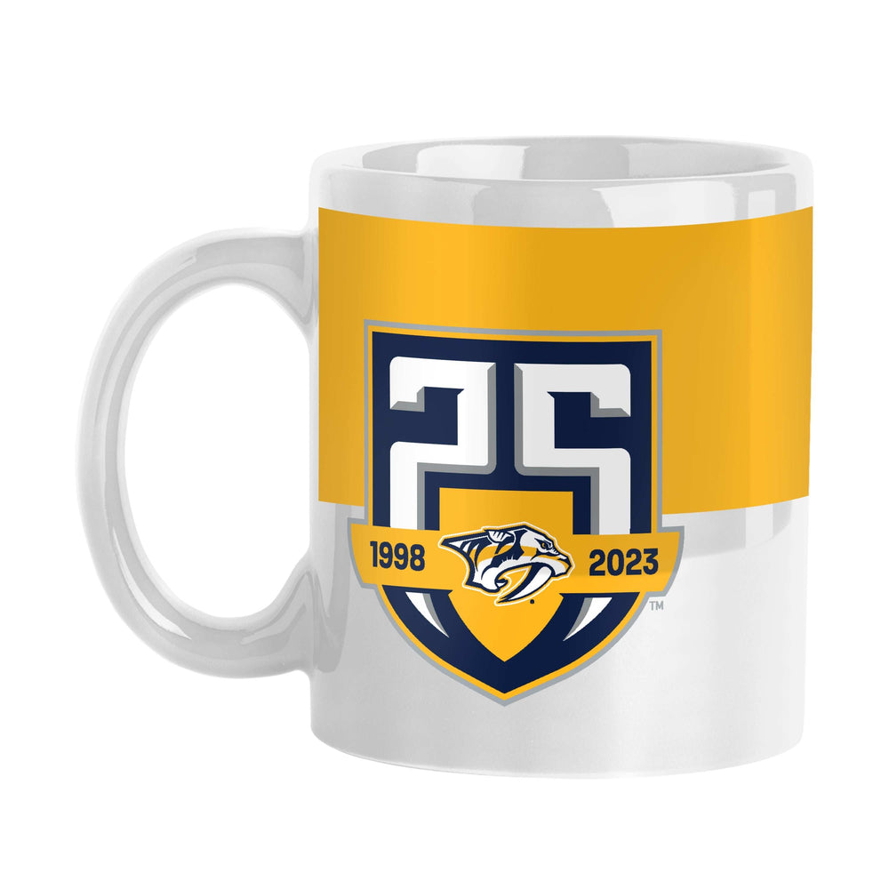 Nashville Predators 25th Anniversary Colorblock 15oz Sublimated Mug