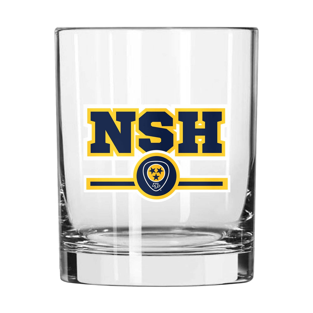 Nashville Predators 14oz Letterman Rocks Glass - Logo Brands - Flyclothing LLC