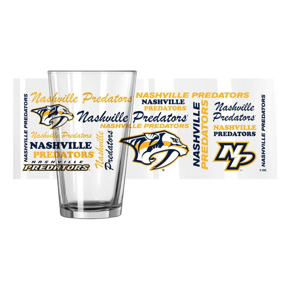 Nashville Predators 16oz Spirit Pint Glass - Logo Brands - Flyclothing LLC