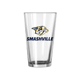 Nashville Predators 16oz Slogan Pint Glass - Logo Brands - Flyclothing LLC