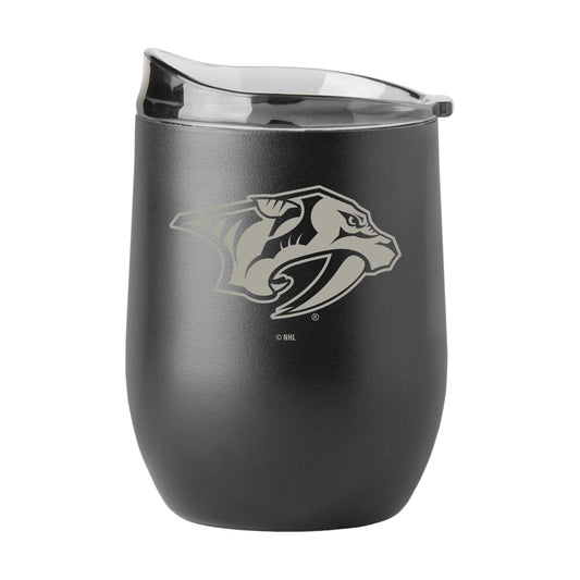 Nashville Predators Gunmetal 16oz Black Powder Curved Beverage - Logo Brands - Flyclothing LLC
