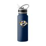 Nashville Predators Logo 25oz Stainless Single Wall Flip Top Bottle - Logo Brands - Flyclothing LLC