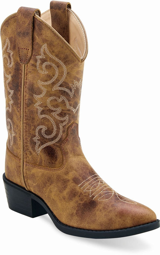 Old West Burnt Tan Children's Western Boots - Old West