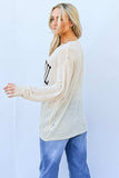 And The Why GRATEFUL Long Sleeve Knit Top - Trendsi - Flyclothing LLC