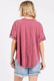 Mittoshop GAME DAY Round Neck Short Sleeve T-Shirt - Trendsi