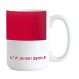 NJ Devils Color Block 15 oz Sublimated Mug - Logo Brands - Flyclothing LLC