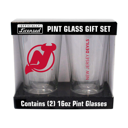New Jersey Devils 16oz Gameday Pint Glass 2 Pack - Logo Brands - Flyclothing LLC