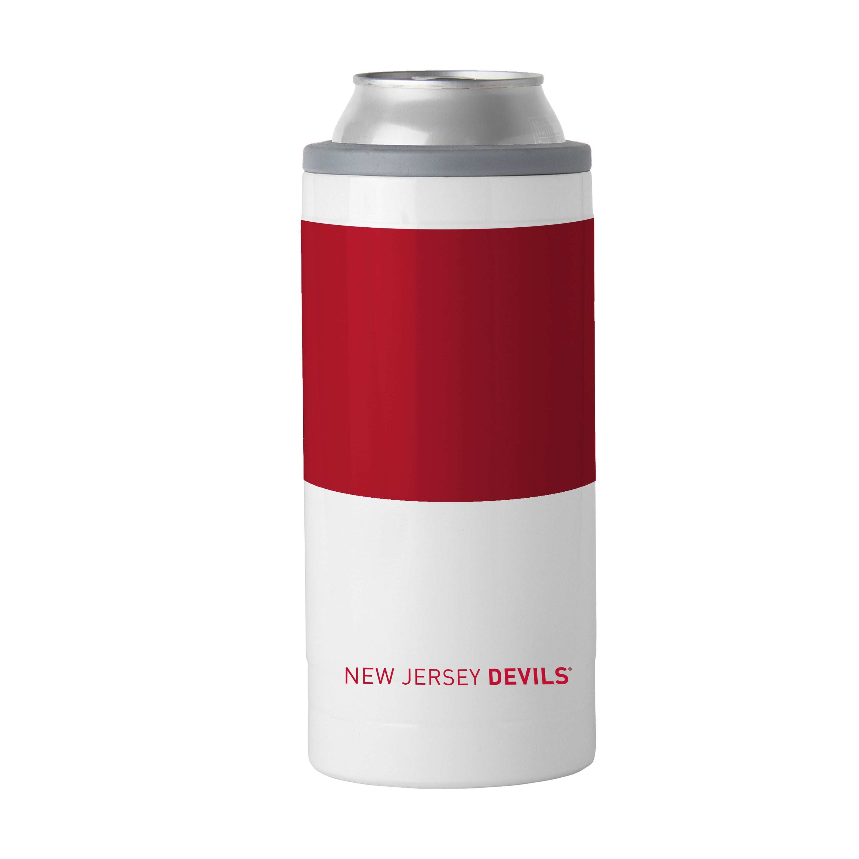 New Jersey Devils 12oz Colorblock Slim Can Coolie - Logo Brands - Flyclothing LLC