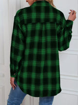 Casual Plaid Button Up Shirt - Trendsi - Flyclothing LLC