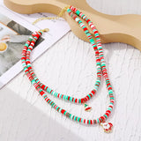 Alloy Christmas Necklace with Santa and Christmas Tree Pendant - Trendsi - Flyclothing LLC