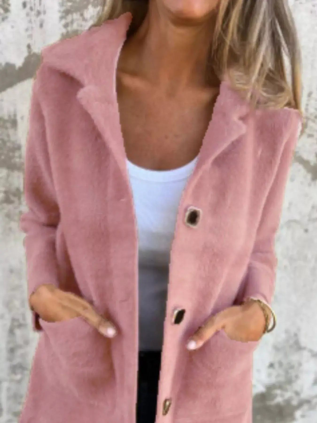 Full Size Button-Down Long Sleeve Longline Coat Plus Size - Trendsi - Flyclothing LLC