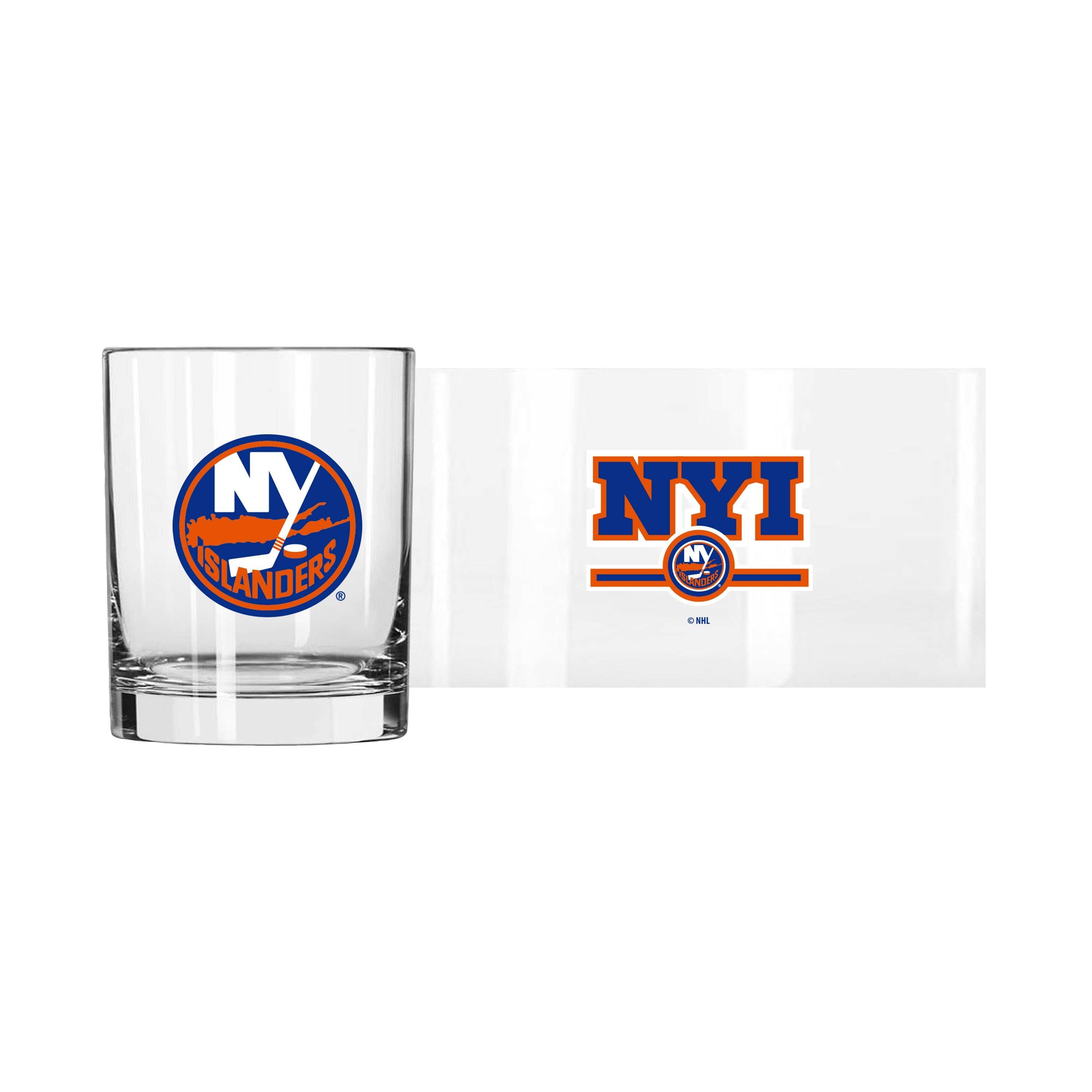 New York Islanders 14oz Letterman Rocks Glass - Logo Brands - Flyclothing LLC