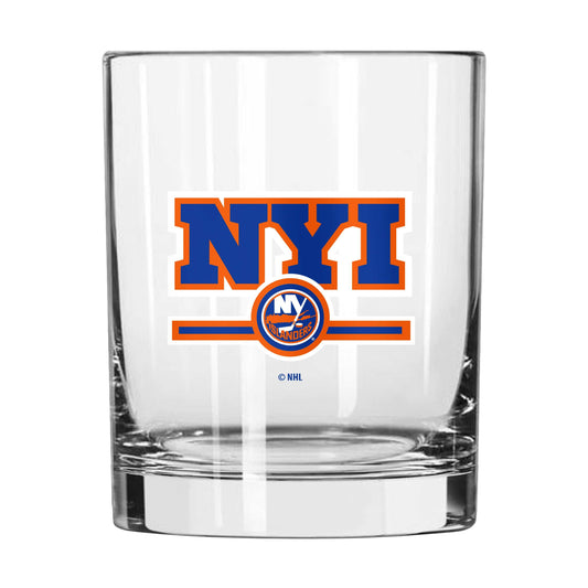 New York Islanders 14oz Letterman Rocks Glass - Logo Brands - Flyclothing LLC