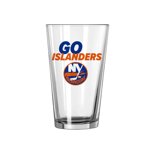 New York Islanders 16oz Slogan Pint Glass - Logo Brands - Flyclothing LLC