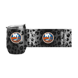 New York Islanders Leopard 16oz Black Powdercoat Curved Beverage - Logo Brands - Flyclothing LLC