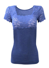 Mare Luxury Merino Wool Blend Women's Top with Lace. Proudly Made in Italy. - tittimitti - Flyclothing LLC