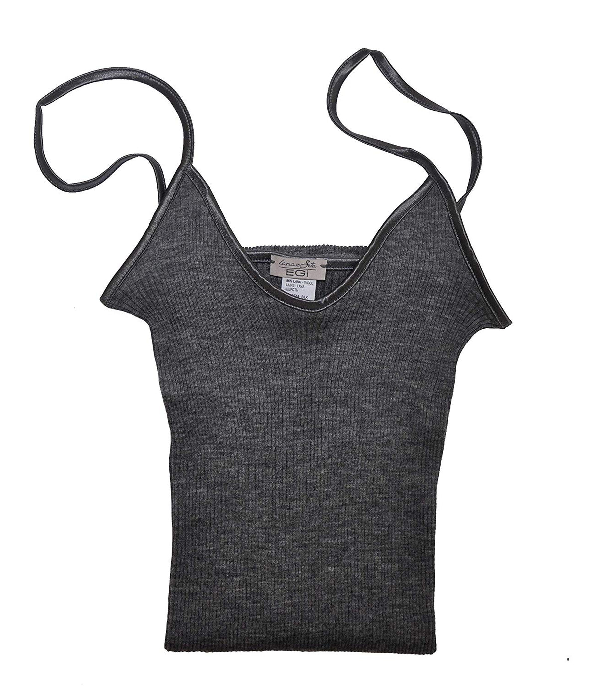 EGi Luxury Wool Silk Camisole Spaghetti Straps Top. Proudly Made in Italy (1407) - tittimitti - Flyclothing LLC
