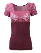 Mare Luxury Merino Wool Blend Women's Top with Lace. Proudly Made in Italy. - tittimitti - Flyclothing LLC