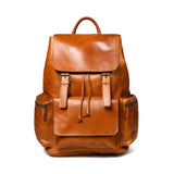 Vortex Leather Backpack: Tan Brown - Classy Leather Bags - Flyclothing LLC