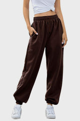 Elastic Waist Joggers with Pockets - Trendsi - Flyclothing LLC