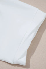 Loose Half Sleeve Hi Low Hem T Shirt - Trendsi - Flyclothing LLC
